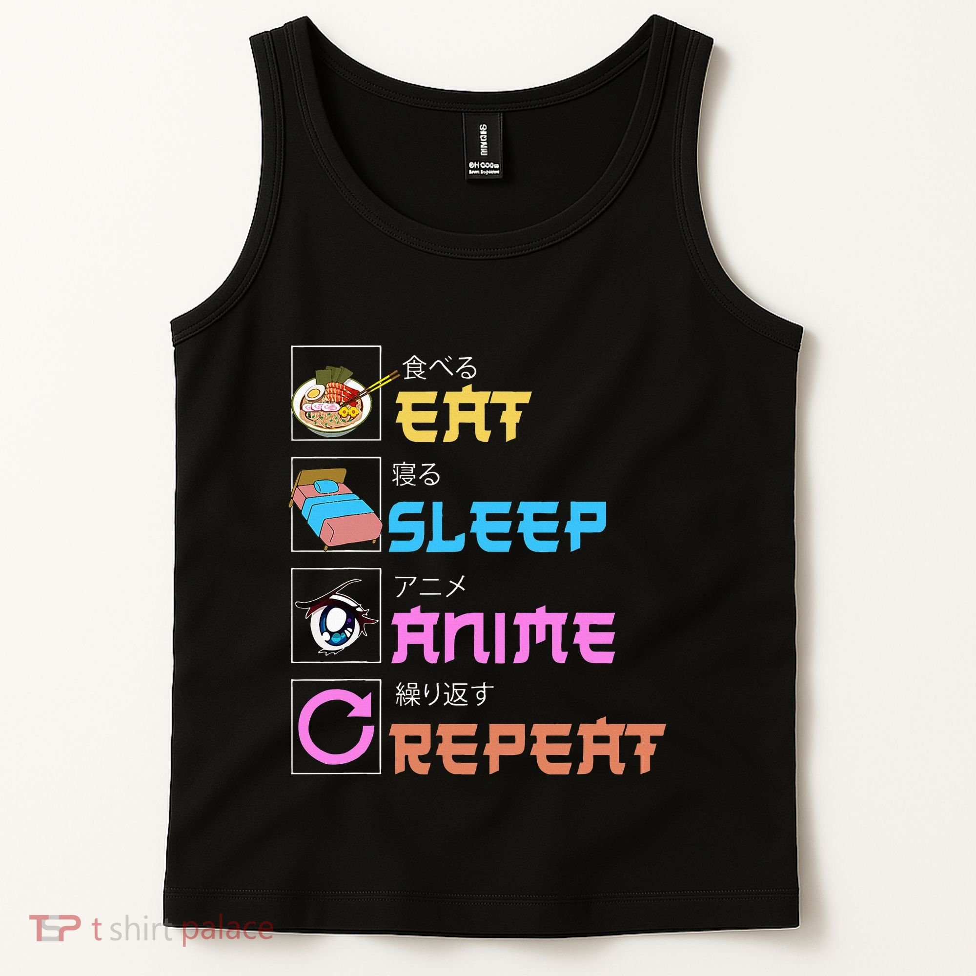 Eat Sleep Anime Repeat Anime Manga Tank Top