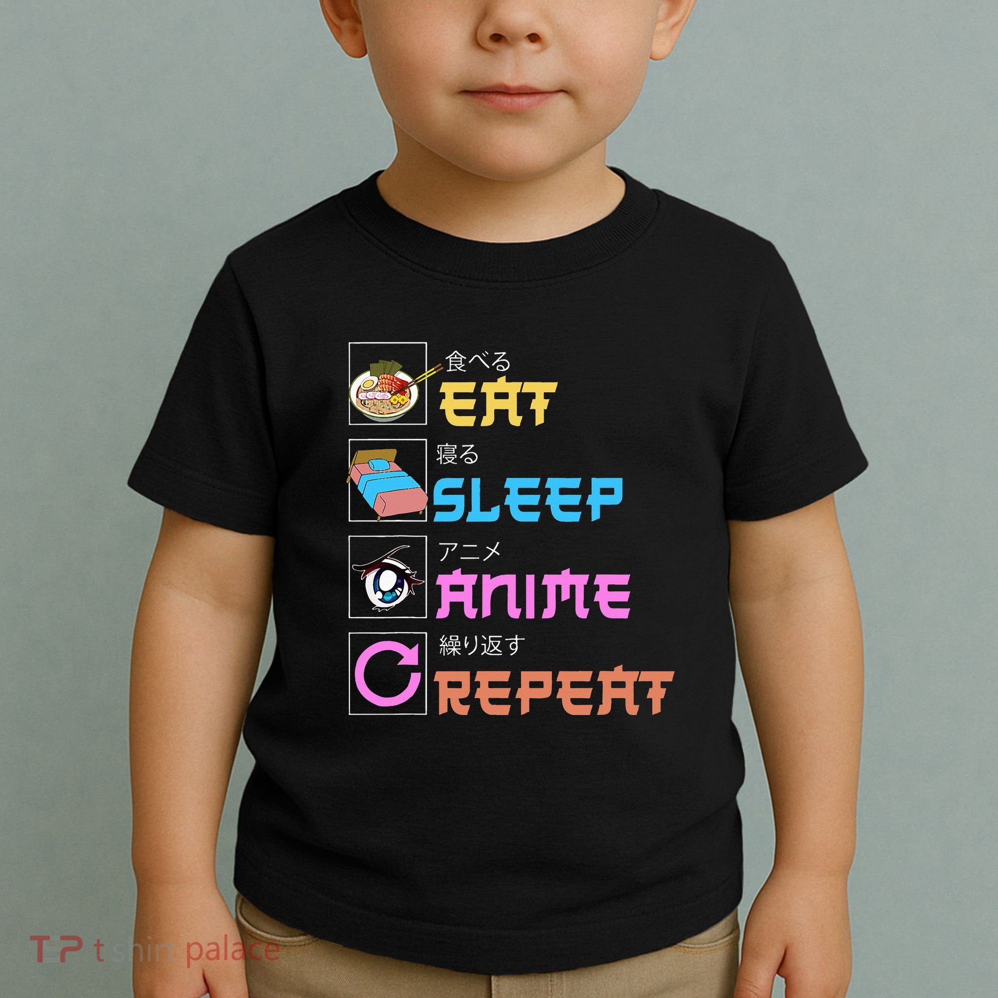 Eat Sleep Anime Repeat Anime Manga Toddler T-Shirt
