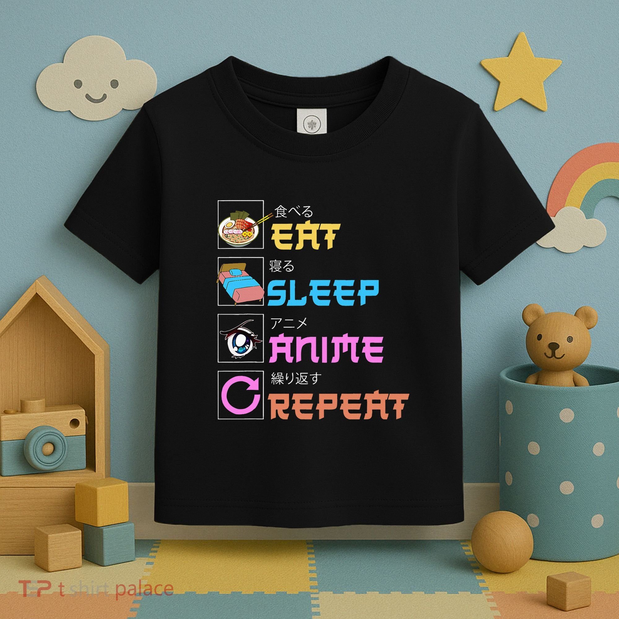 Eat Sleep Anime Repeat Anime Manga Toddler T-Shirt