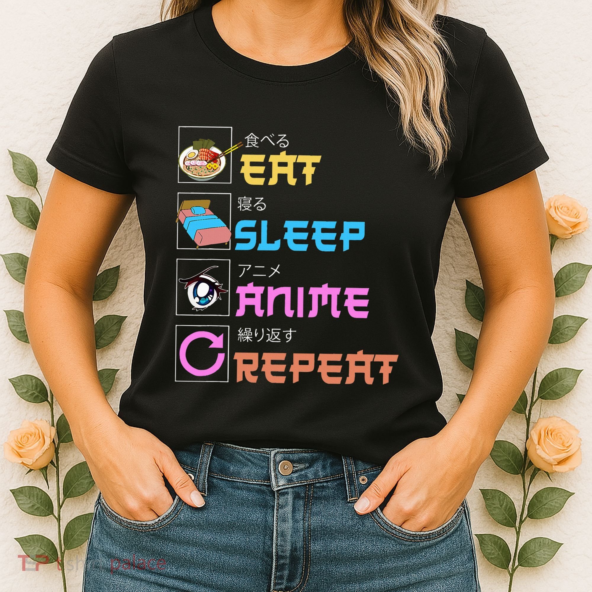Eat Sleep Anime Repeat Anime Manga Women's T-Shirt