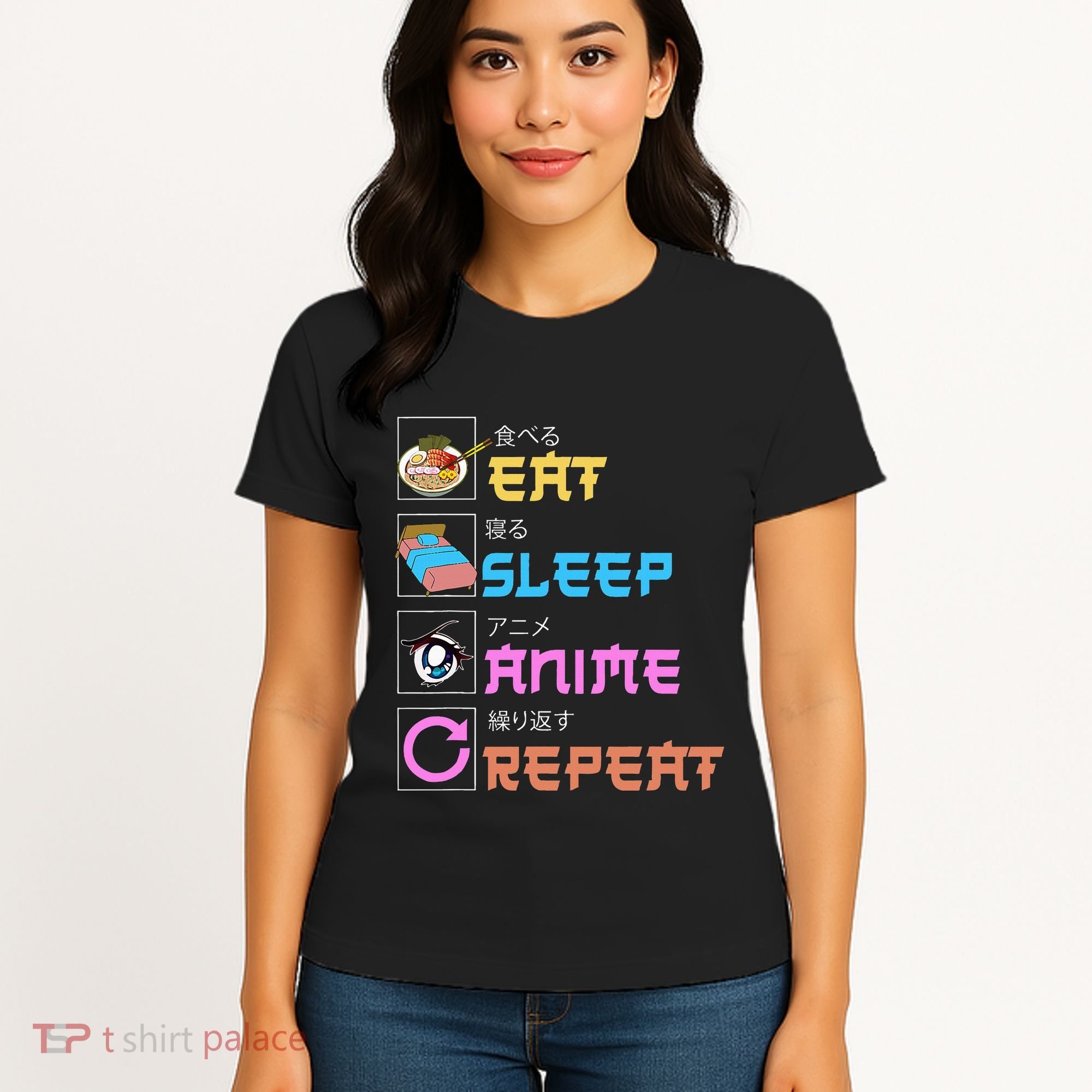 Eat Sleep Anime Repeat Anime Manga Women's T-Shirt