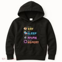 Eat Sleep Anime Repeat Anime Manga Kids Hoodie thumb 0