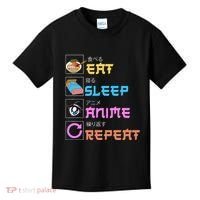 Eat Sleep Anime Repeat Anime Manga Kids T-Shirt thumb 0