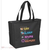 Eat Sleep Anime Repeat Anime Manga Tote Bag thumb 2