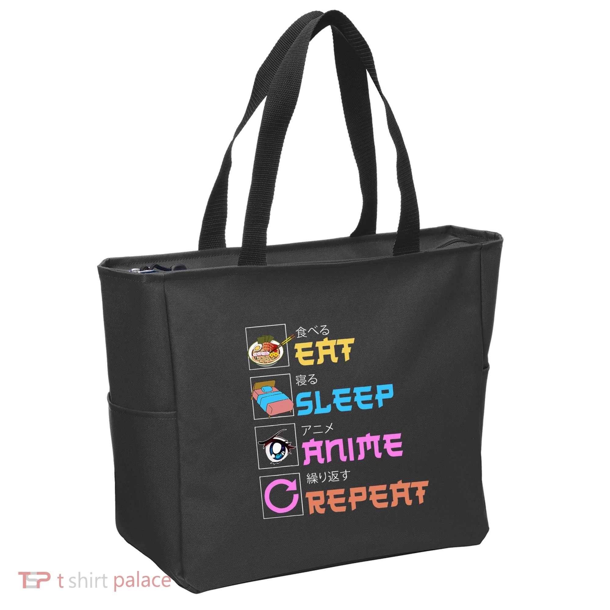 Eat Sleep Anime Repeat Anime Manga Tote Bag