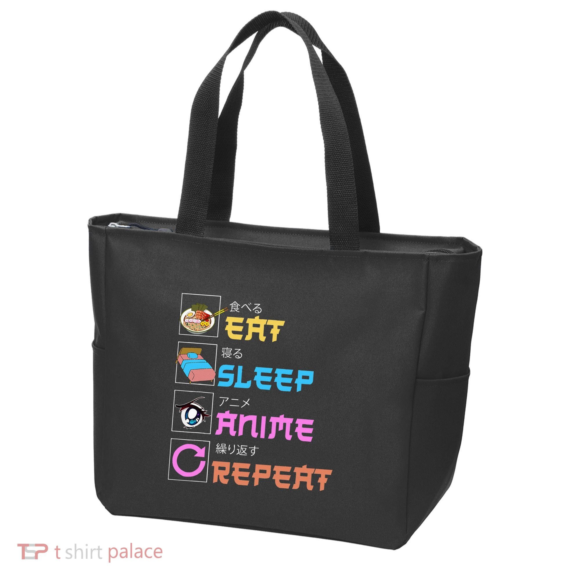 Eat Sleep Anime Repeat Anime Manga Tote Bag