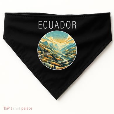 Ecuador Scenery Art Deco USA-Made Doggie Bandana