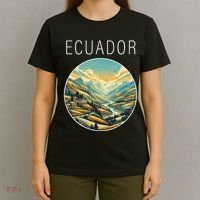 Ecuador Scenery Art Deco T-Shirt thumb 4