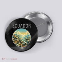 Ecuador Scenery Art Deco Button thumb 0