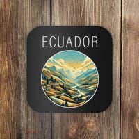Ecuador Scenery Art Deco Coaster thumb 0