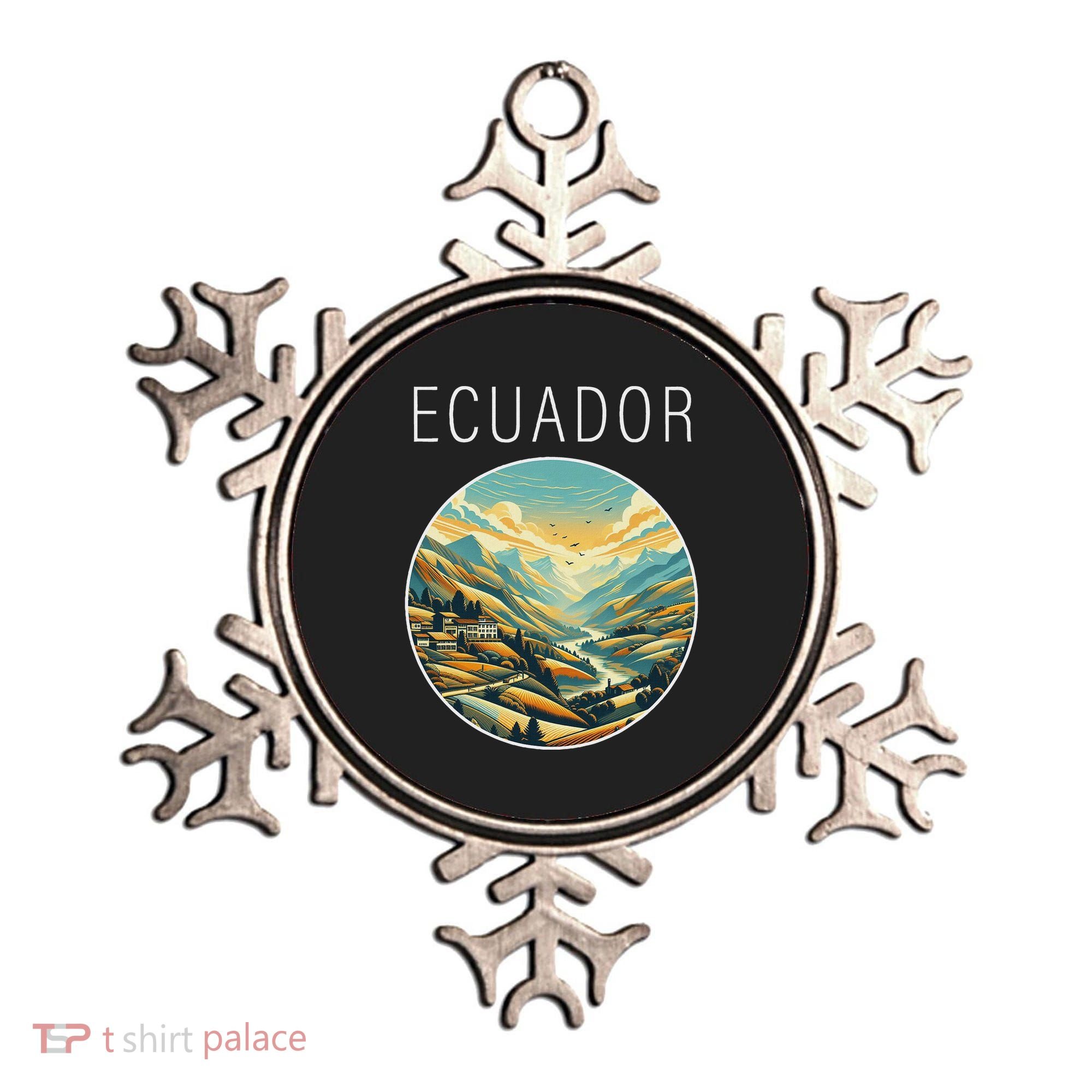 Ecuador Scenery Art Deco Ornament