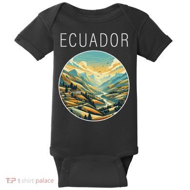 Ecuador Scenery Art Deco Baby Bodysuit