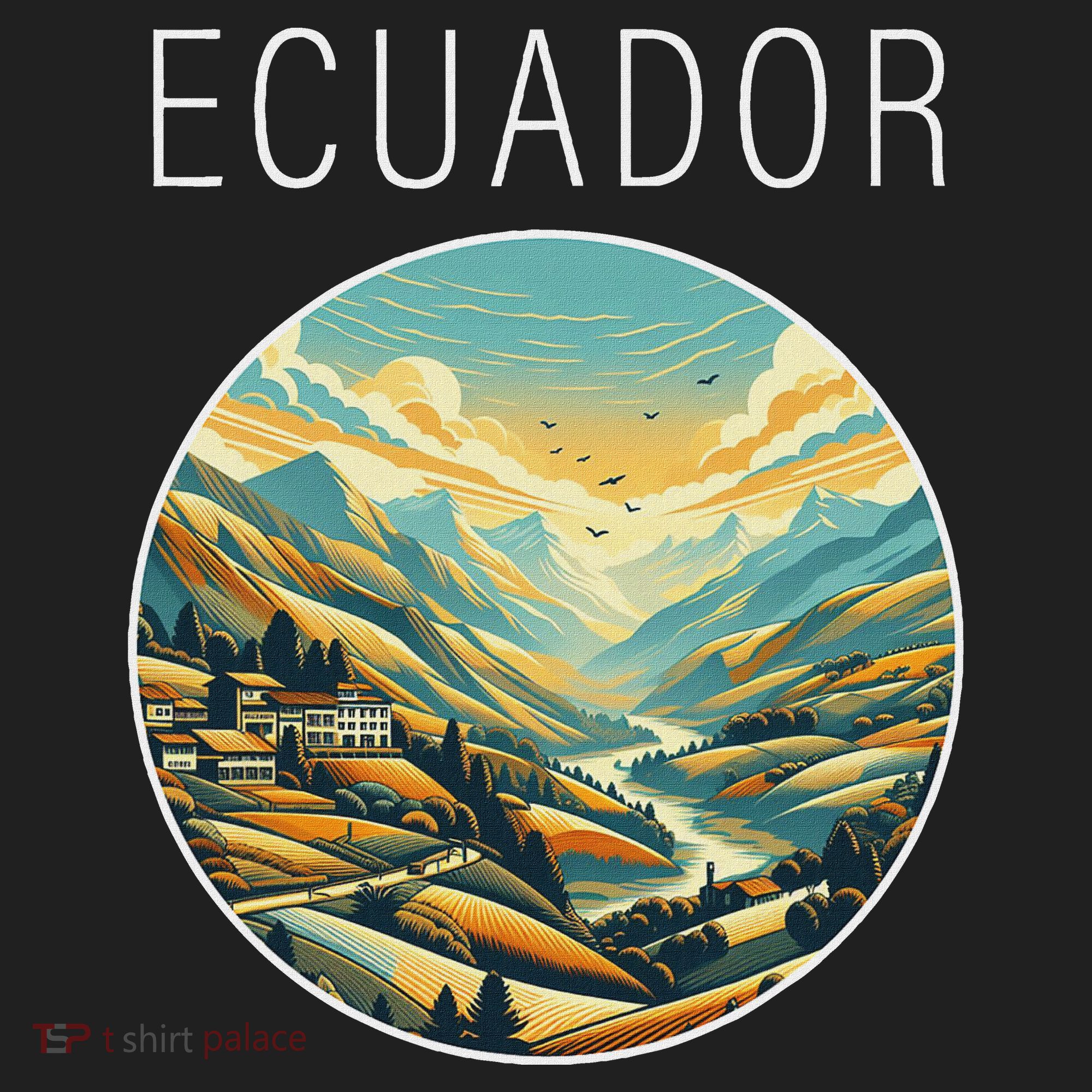 Ecuador Scenery Art Deco Hat
