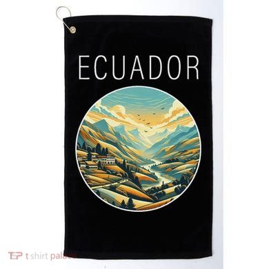 Ecuador Scenery Art Deco Golf Towel