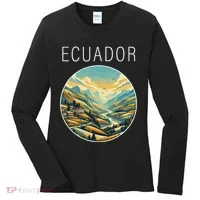 Ecuador Scenery Art Deco Women's Long Sleeve Shirt thumb 0