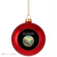 Ecuador Scenery Art Deco Plastic Christmas Ball Ornament thumb 0