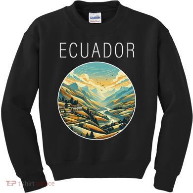 Ecuador Scenery Art Deco Kids Sweatshirt