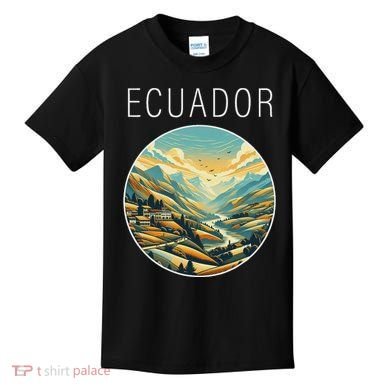 Ecuador Scenery Art Deco Kids T-Shirt