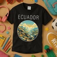 Ecuador Scenery Art Deco Kids T-Shirt thumb 3