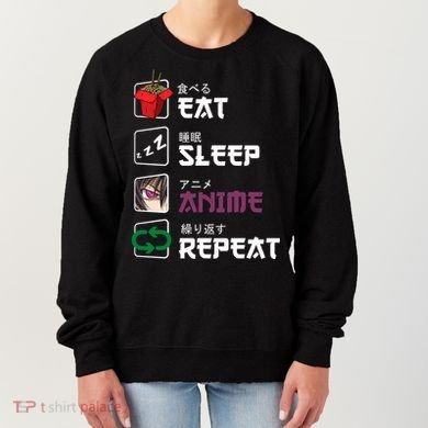 Eat Sleep Anime Repeat Women's Sweatshirt