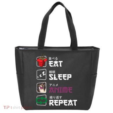 Eat Sleep Anime Repeat Tote Bag