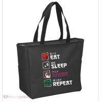 Eat Sleep Anime Repeat Tote Bag thumb 2