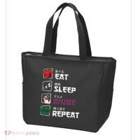 Eat Sleep Anime Repeat Tote Bag thumb 3