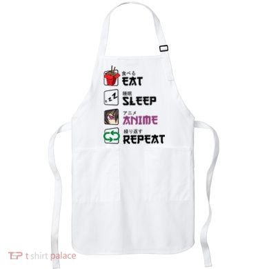 Eat Sleep Anime Repeat Apron