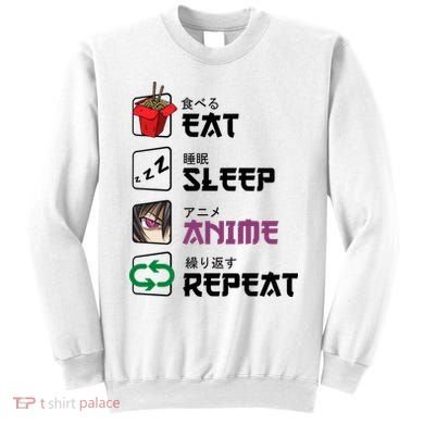Eat Sleep Anime Repeat Sweatshirt