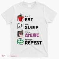 Eat Sleep Anime Repeat T-Shirt thumb 0