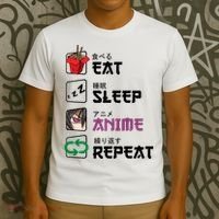 Eat Sleep Anime Repeat T-Shirt thumb 3