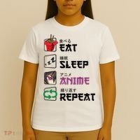 Eat Sleep Anime Repeat T-Shirt thumb 4