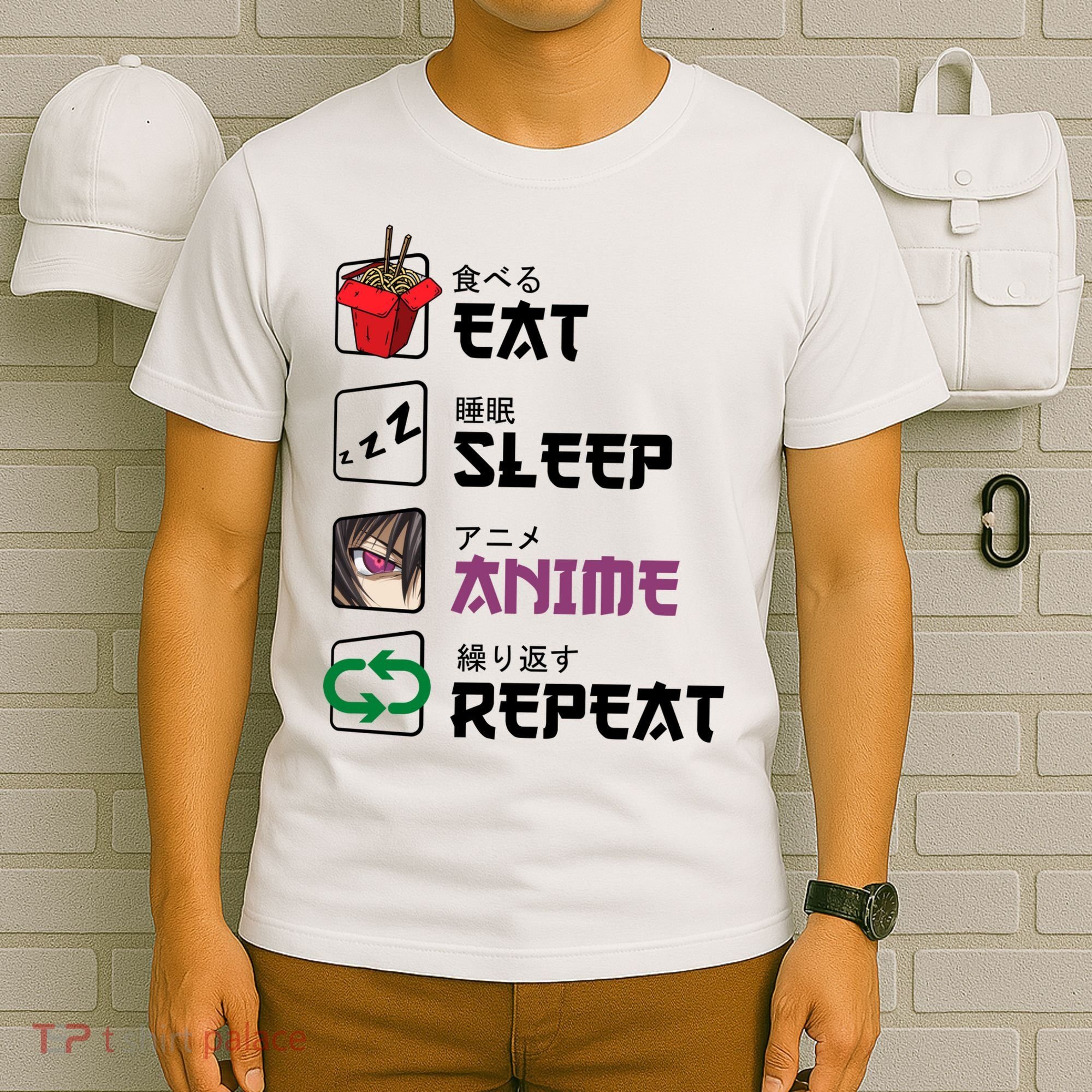 Eat Sleep Anime Repeat T-Shirt