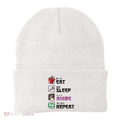 Eat Sleep Anime Repeat Beanie