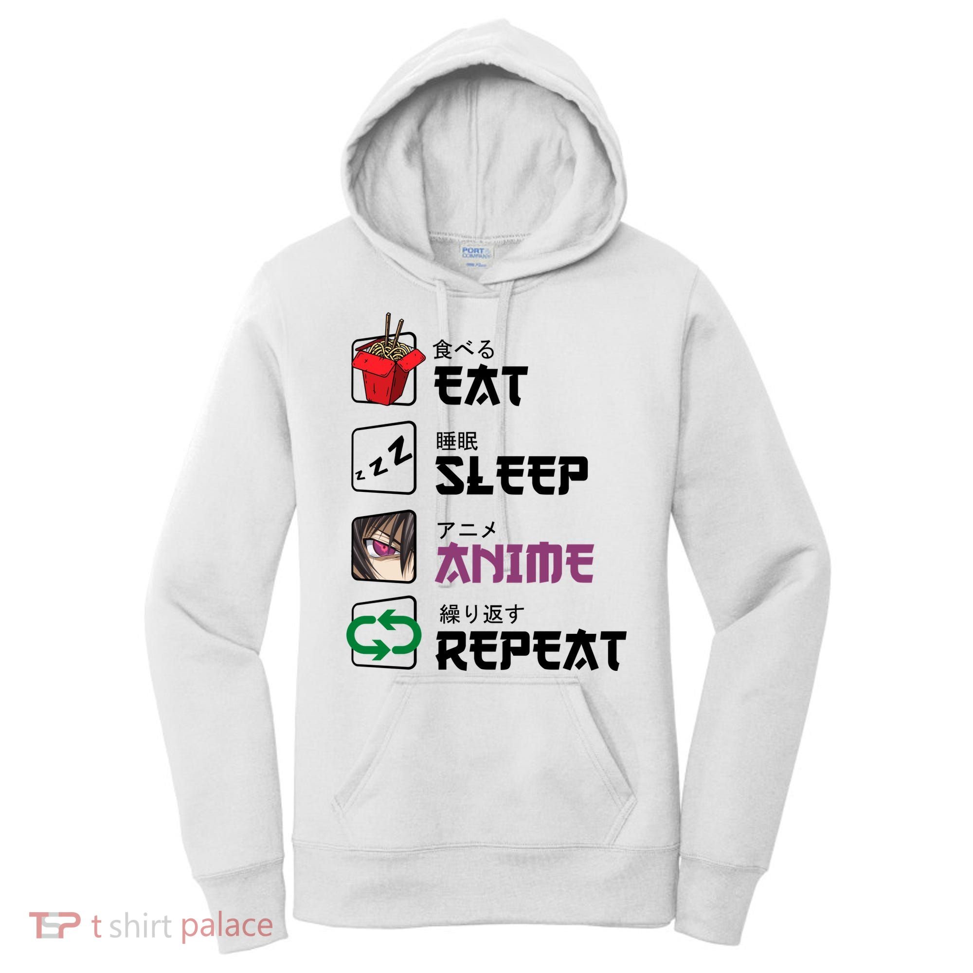 Eat Sleep Anime Repeat Women's Hoodie