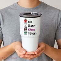 Eat Sleep Anime Repeat Tumbler thumb 2