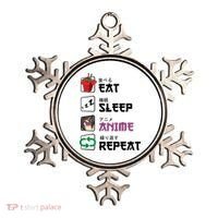 Eat Sleep Anime Repeat Ornament thumb 0