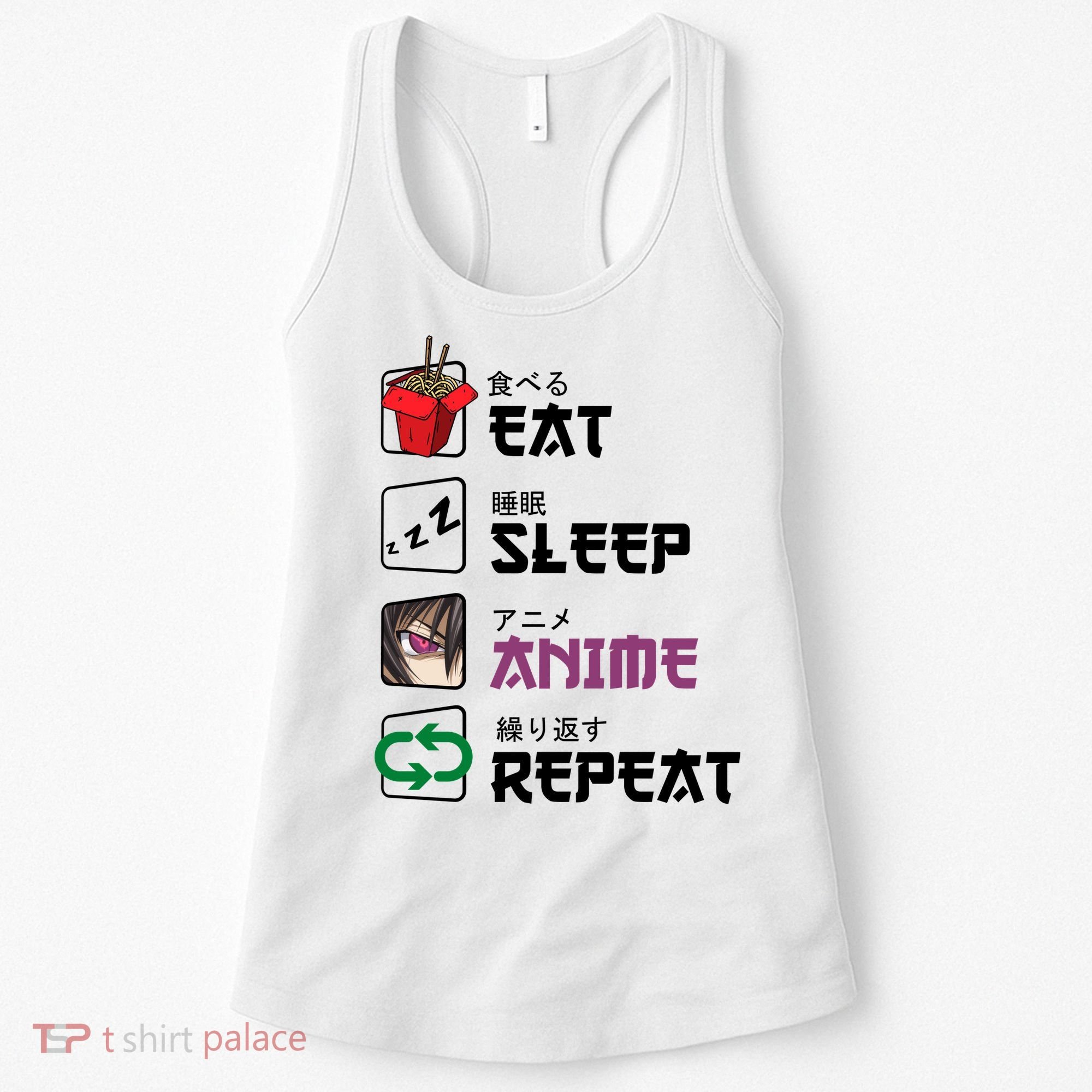 Eat Sleep Anime Repeat Women's Tank Top