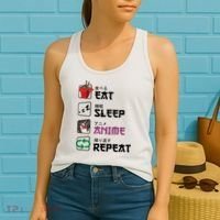 Eat Sleep Anime Repeat Women's Tank Top thumb 2