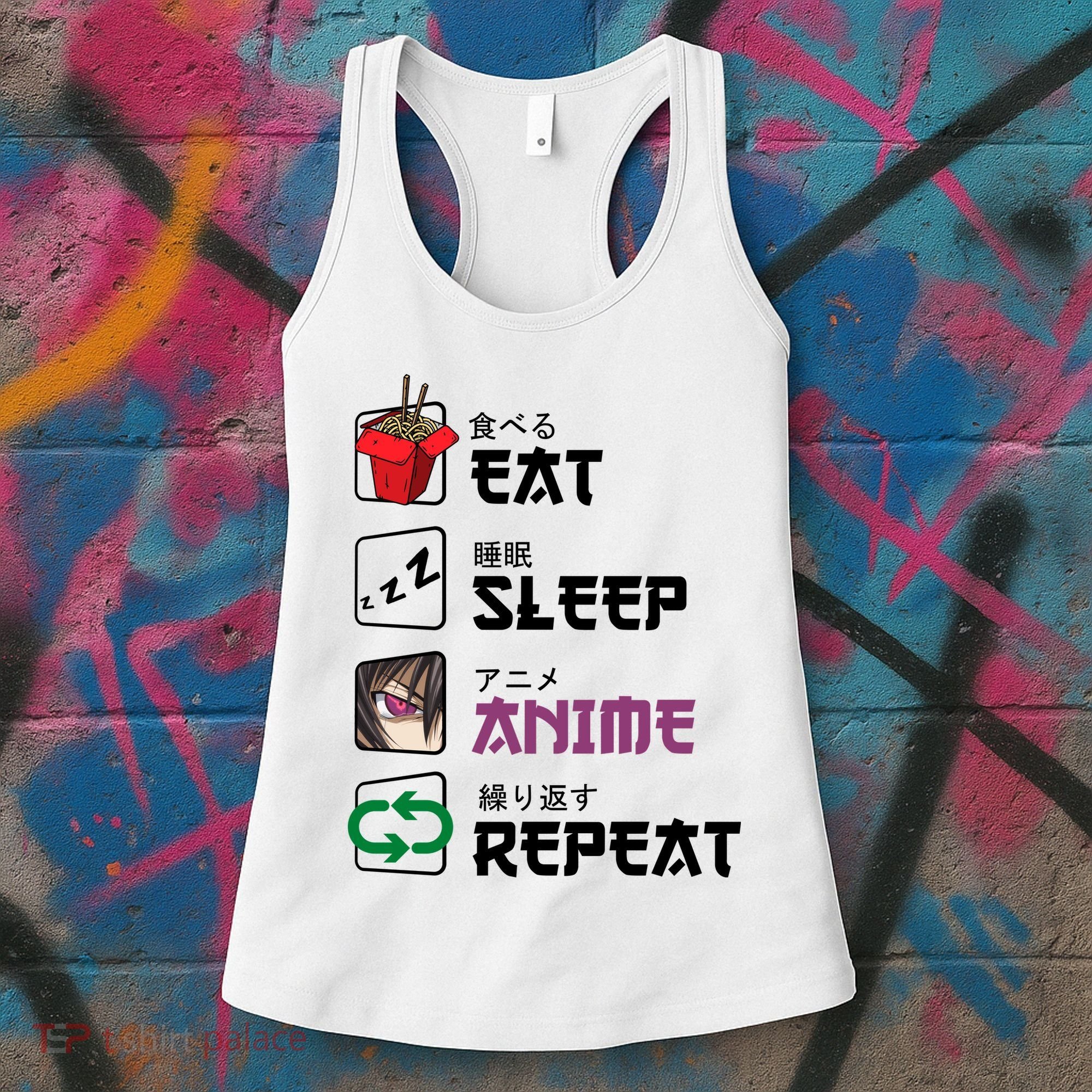 Eat Sleep Anime Repeat Women's Tank Top