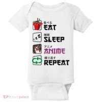 Eat Sleep Anime Repeat Baby Bodysuit thumb 0