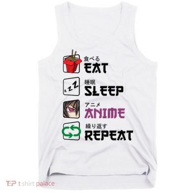 Eat Sleep Anime Repeat Tank Top