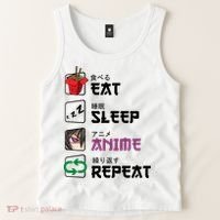Eat Sleep Anime Repeat Tank Top thumb 2
