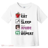 Eat Sleep Anime Repeat Toddler T-Shirt thumb 0