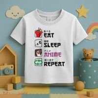 Eat Sleep Anime Repeat Toddler T-Shirt thumb 3