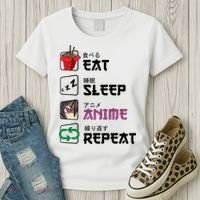 Eat Sleep Anime Repeat Women's T-Shirt thumb 3