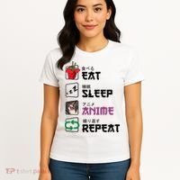 Eat Sleep Anime Repeat Women's T-Shirt thumb 4
