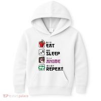 Eat Sleep Anime Repeat Kids Hoodie thumb 0