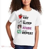 Eat Sleep Anime Repeat Kids T-Shirt thumb 2