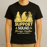 Ewings Sarcoma Awareness Gnomies Support Squad T-Shirt thumb 3